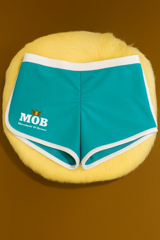 Turquoise 2Tone Workout MOB Shorts