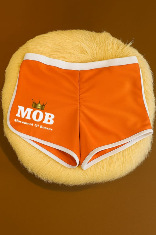 Orange 2Tone Workout MOB Shorts