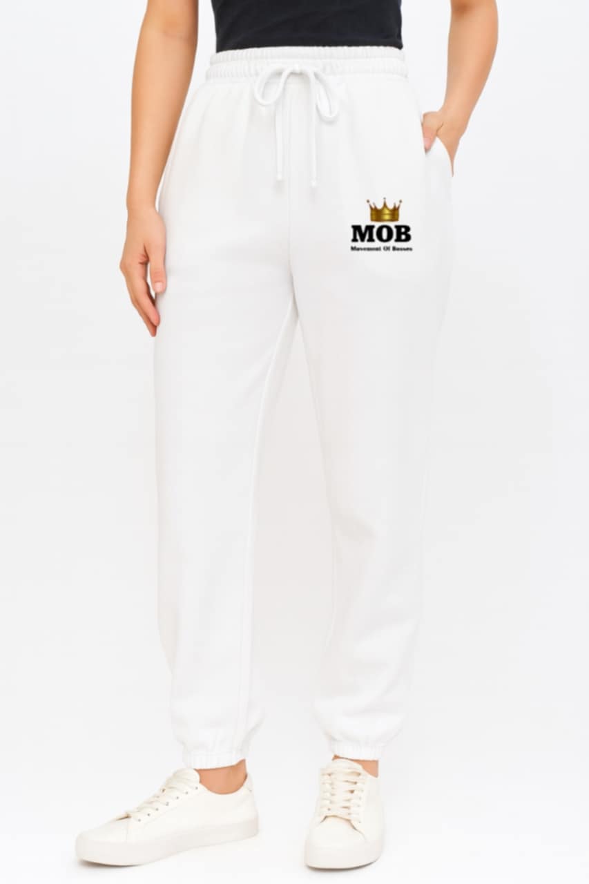 Women’s White MOB Jogging pants