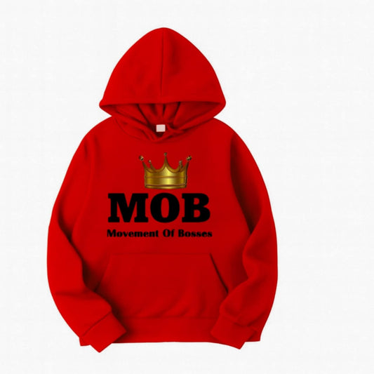 Toddler Red With Black Font MOB Hoodie