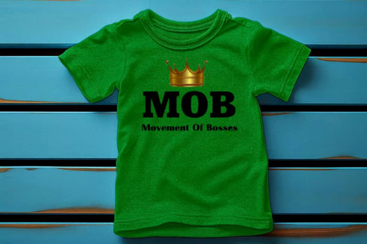 Toddler Green With Black Font MOB T-Shirt