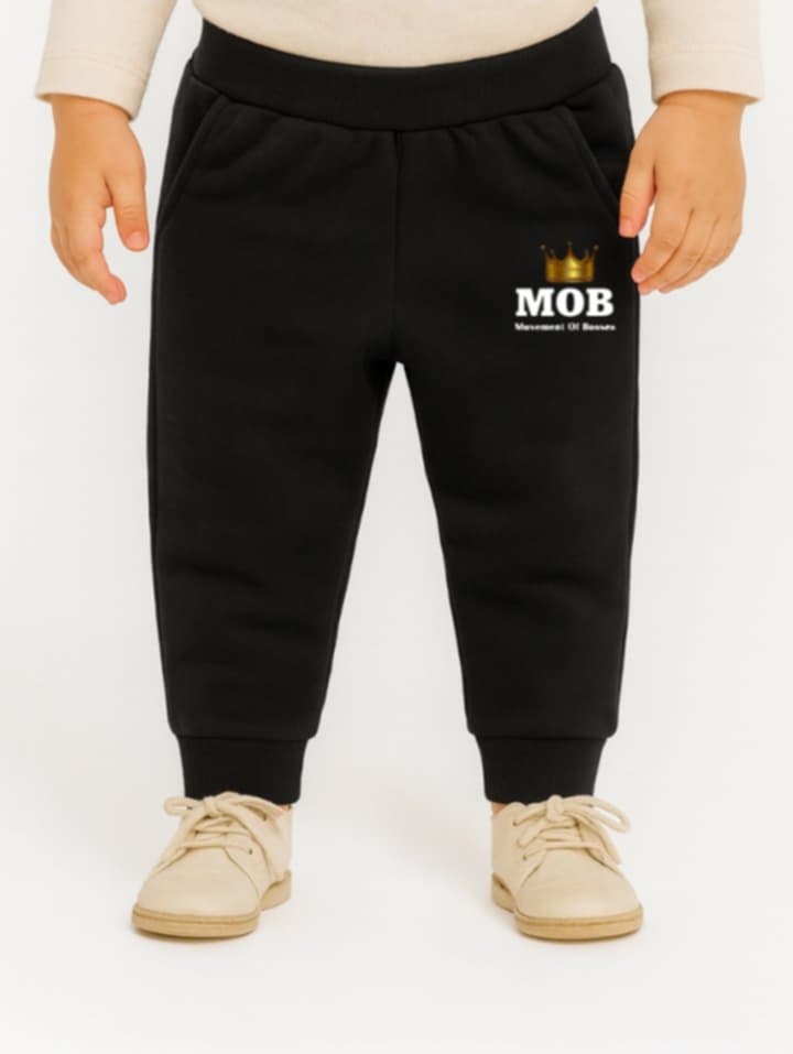 Toddler Black MOB Jogger Pants