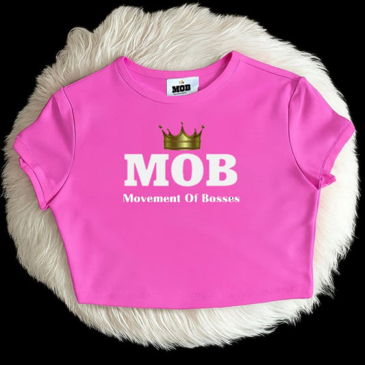 Hot Pink MOB Crop Top