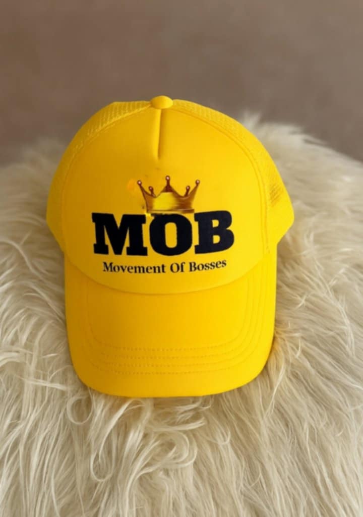 Yellow With Black Font MOB Hat
