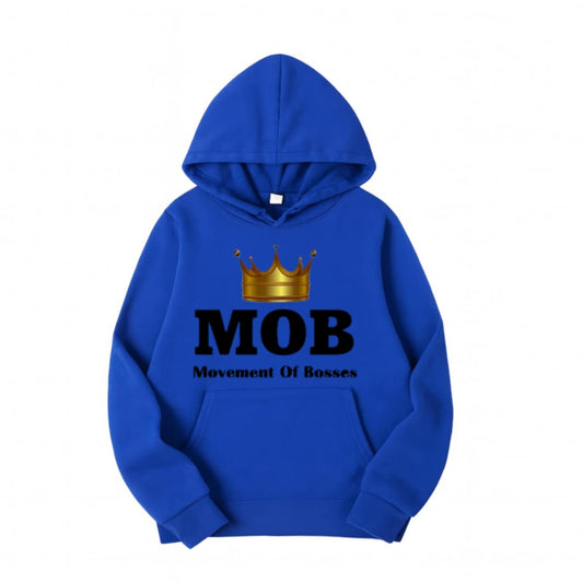 Women’s Royal Blue With Black Font MOB Hoodie