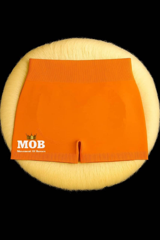 Orange MOB Legging Shorts