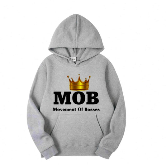 Toddler Grey With Black Font MOB Hoodie