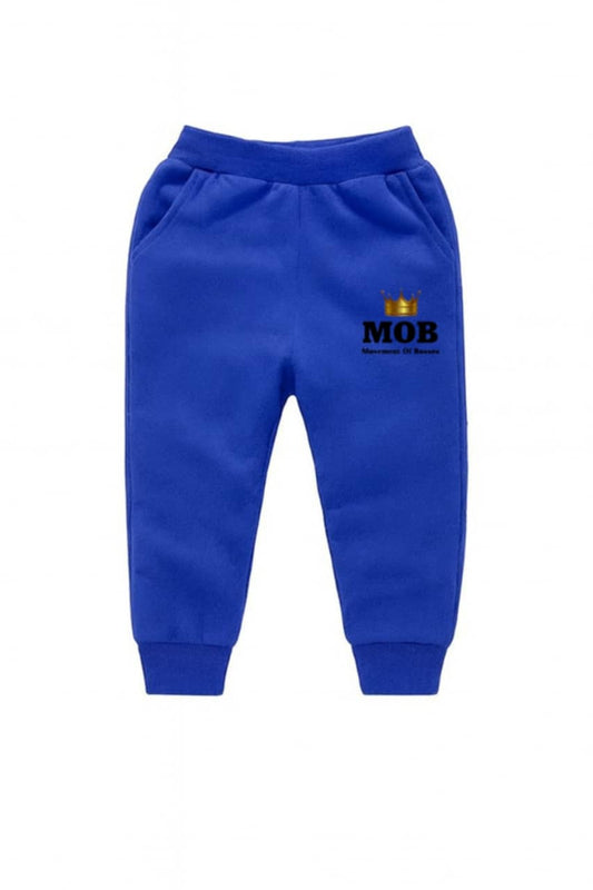 Toddler Royal Blue With Black Font MOB Jogger Pants