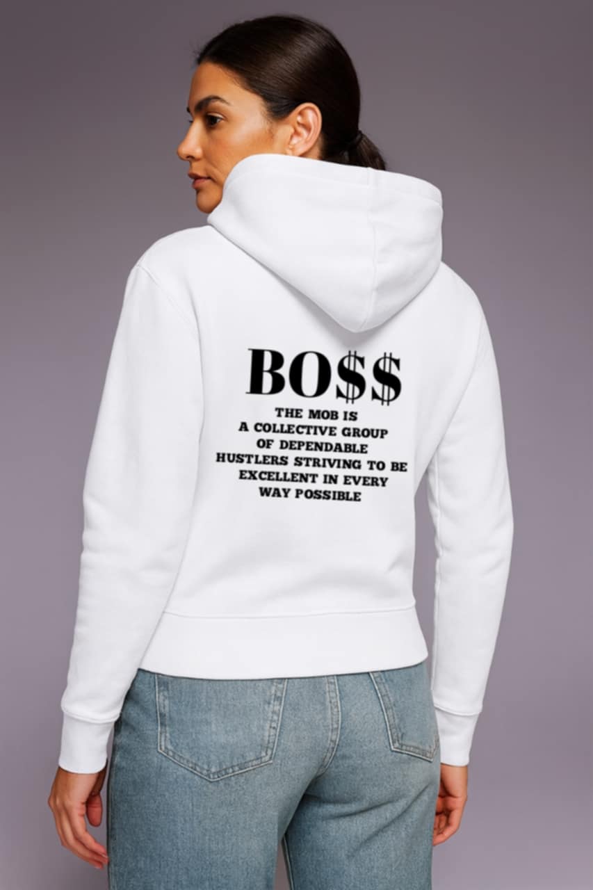 Women’s White MOB Hoodie
