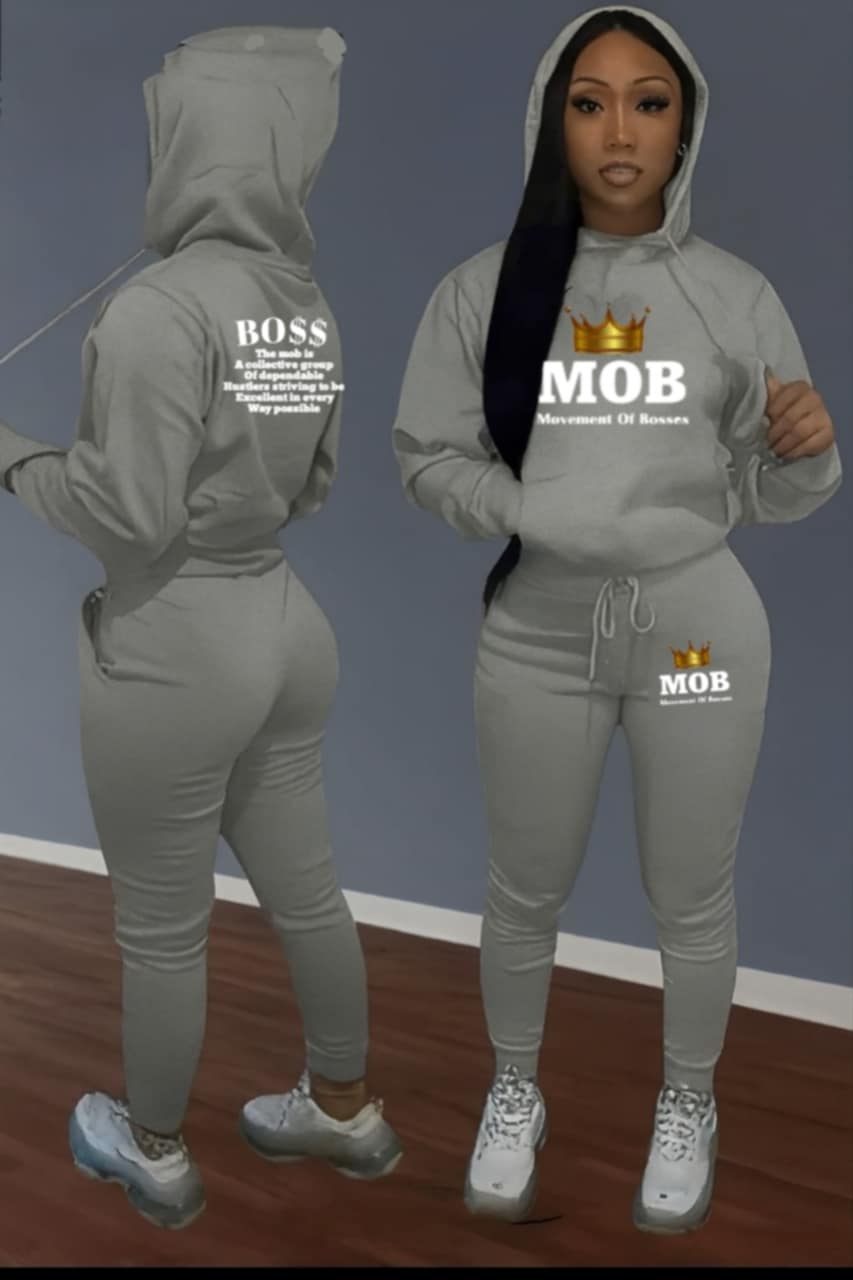 Women's Grey MOB Jumpsuit