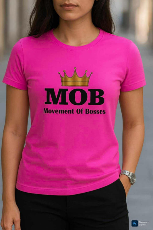 Women's Dark Pink MOB T-Shirt