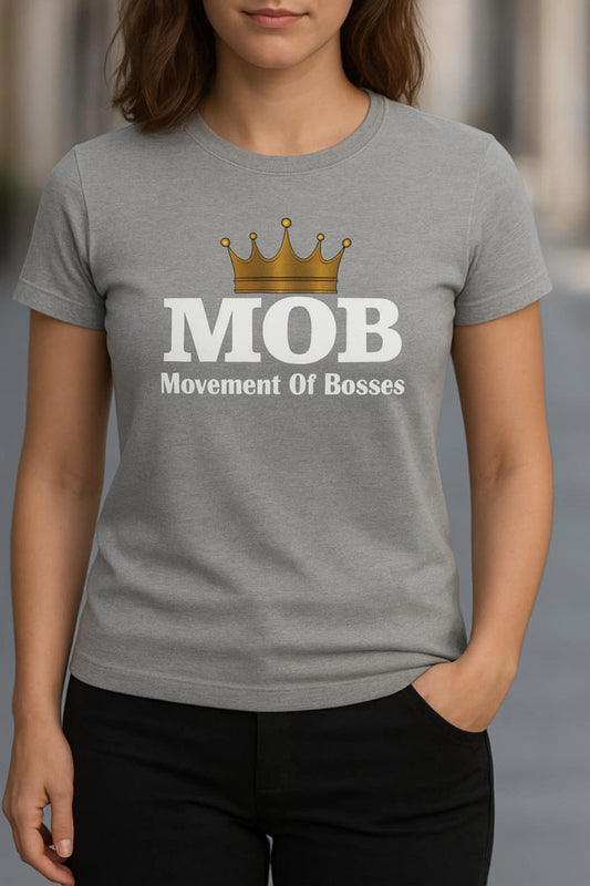 Women’s Grey MOB and T-Shirt
