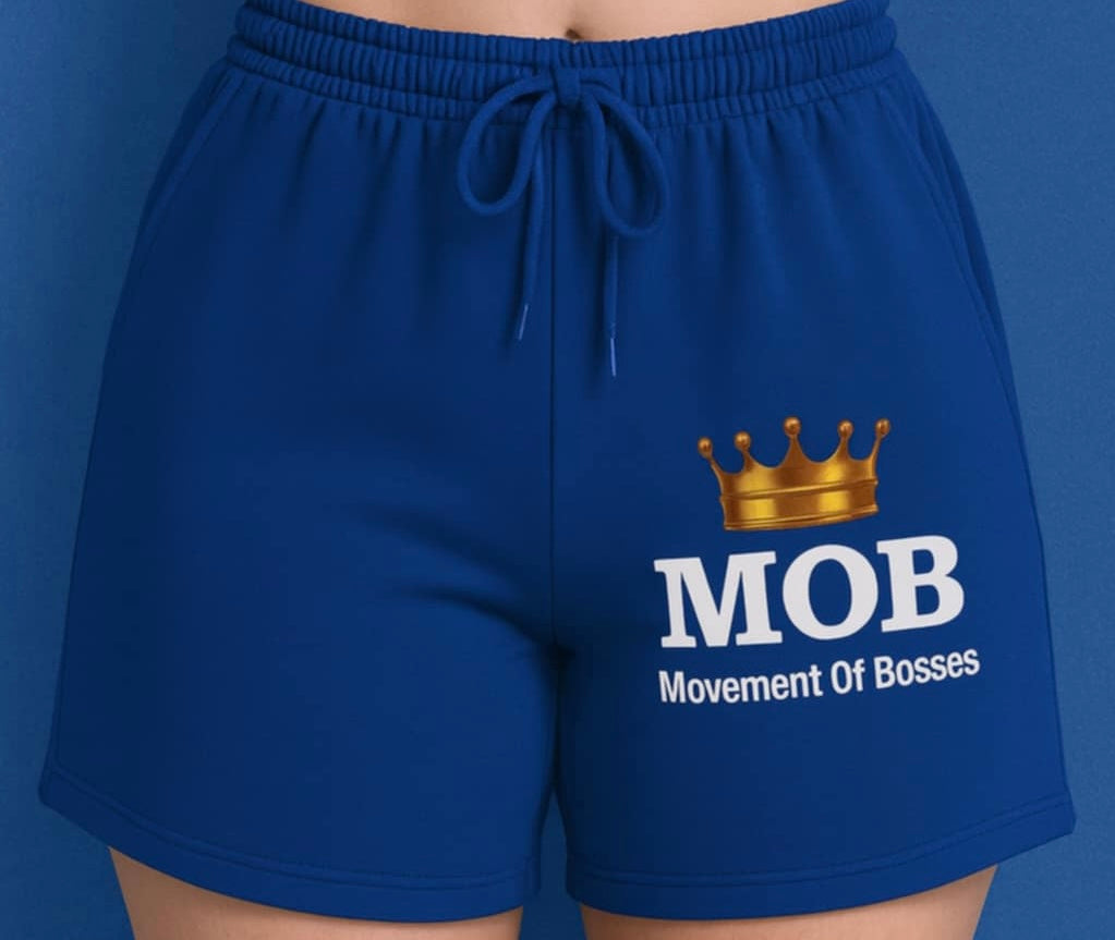 Men's Royal Blue Drawstring MOB Shorts