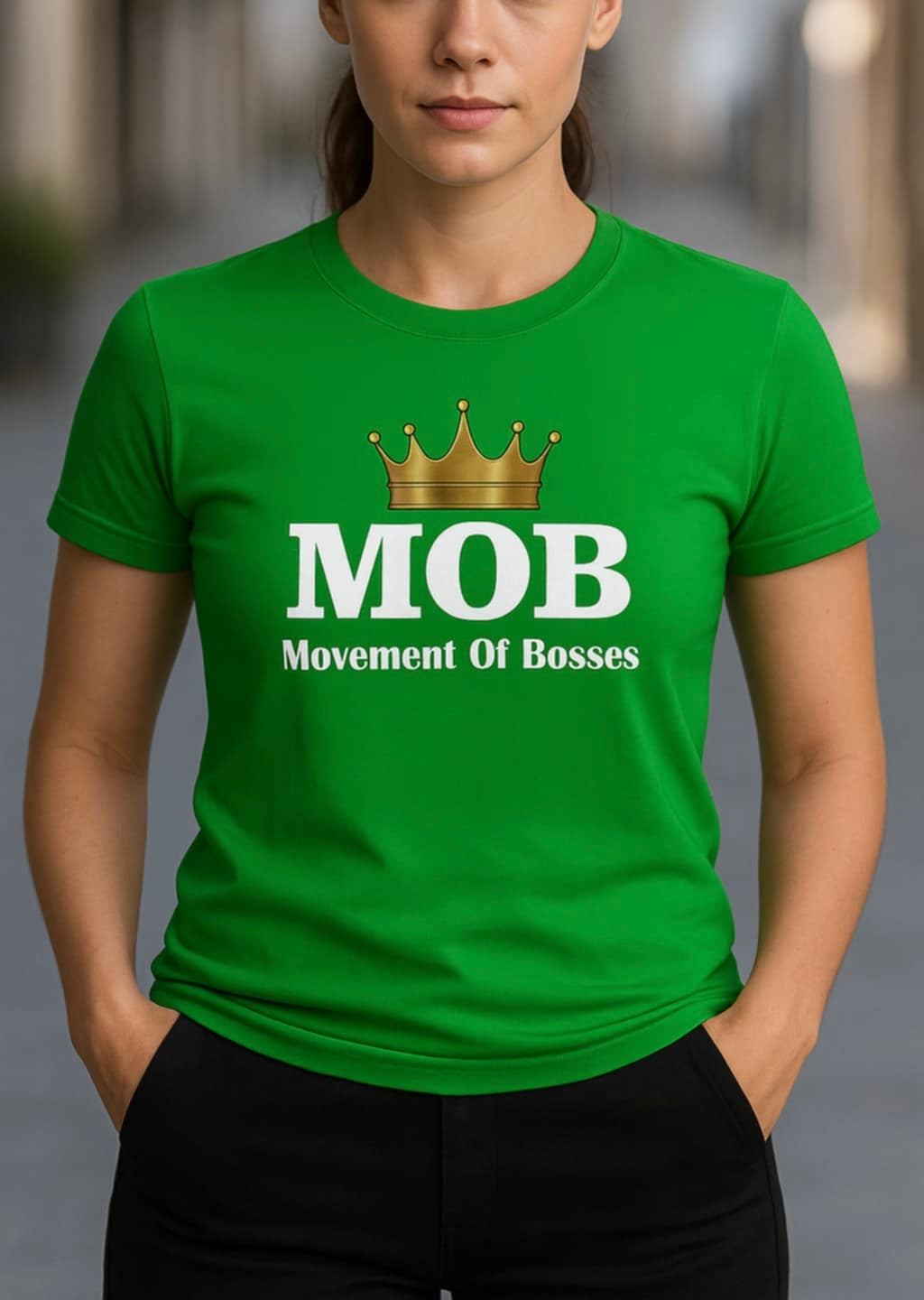 Women's Green MOB T-Shirt
