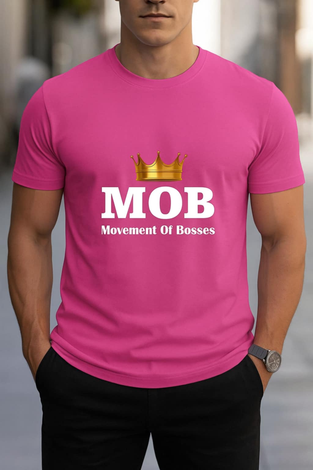 Men's Pink MOB T-Shirt